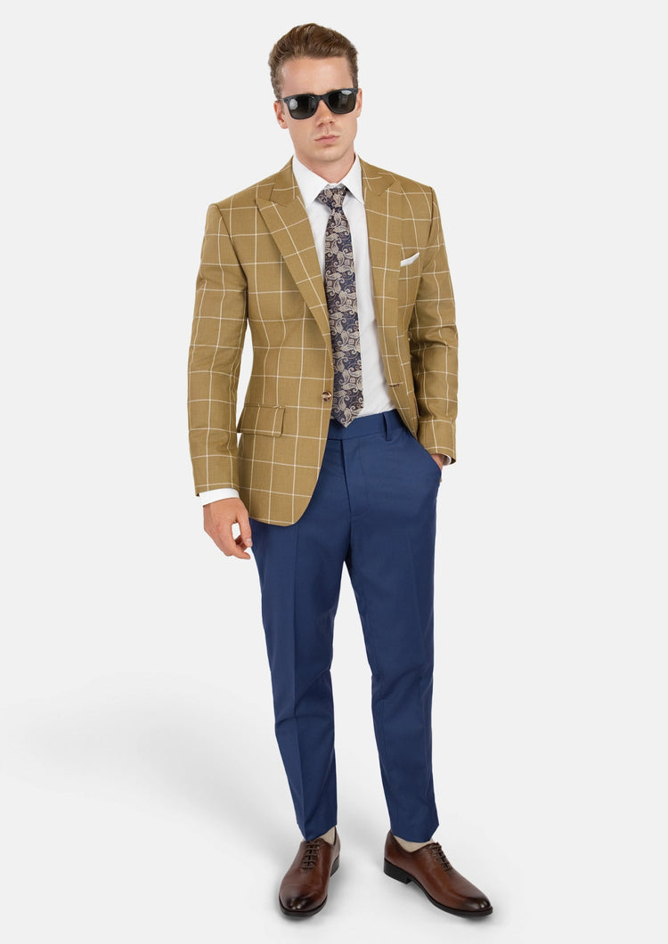 Bowery Gold Windowpane Jacket - SARTORO330