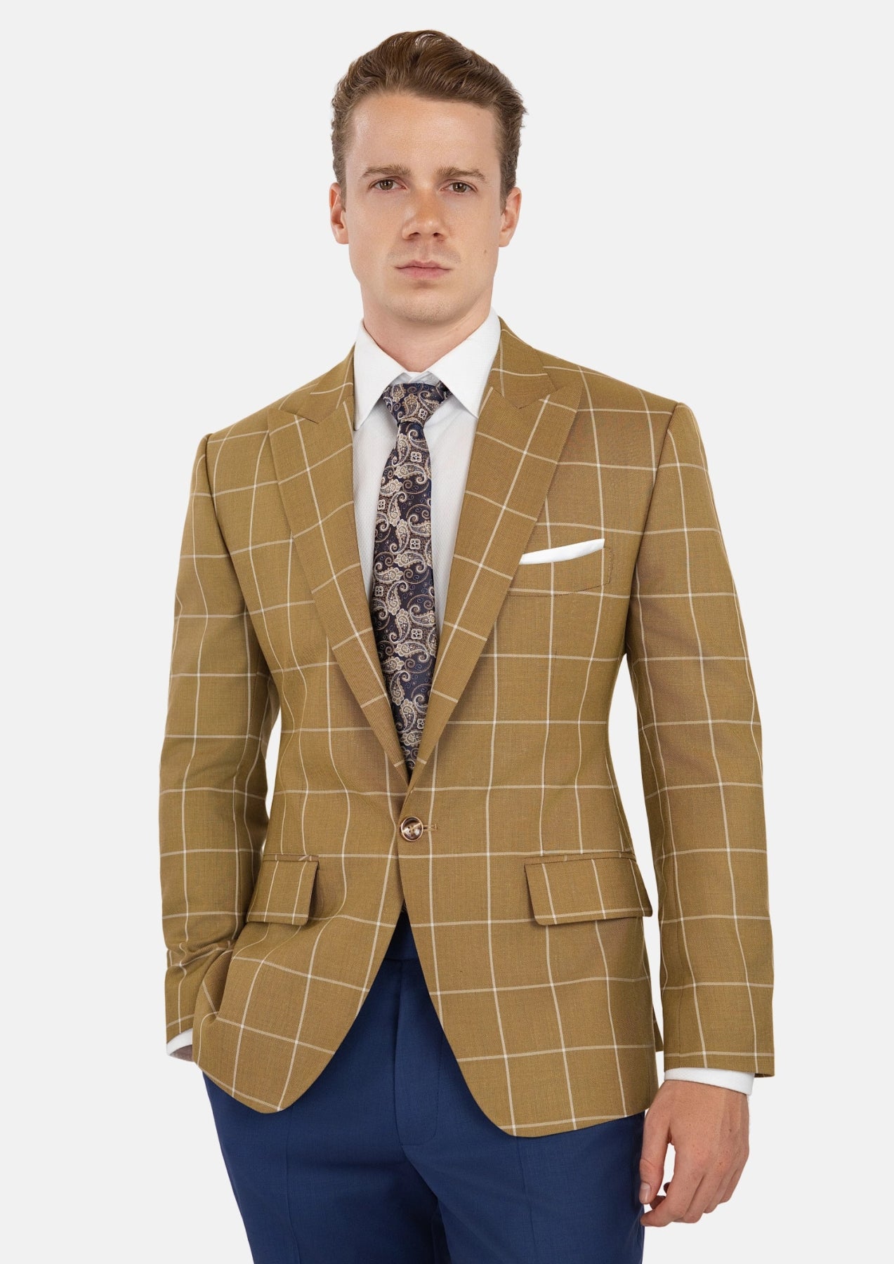 Bowery Gold Windowpane Jacket - SARTORO