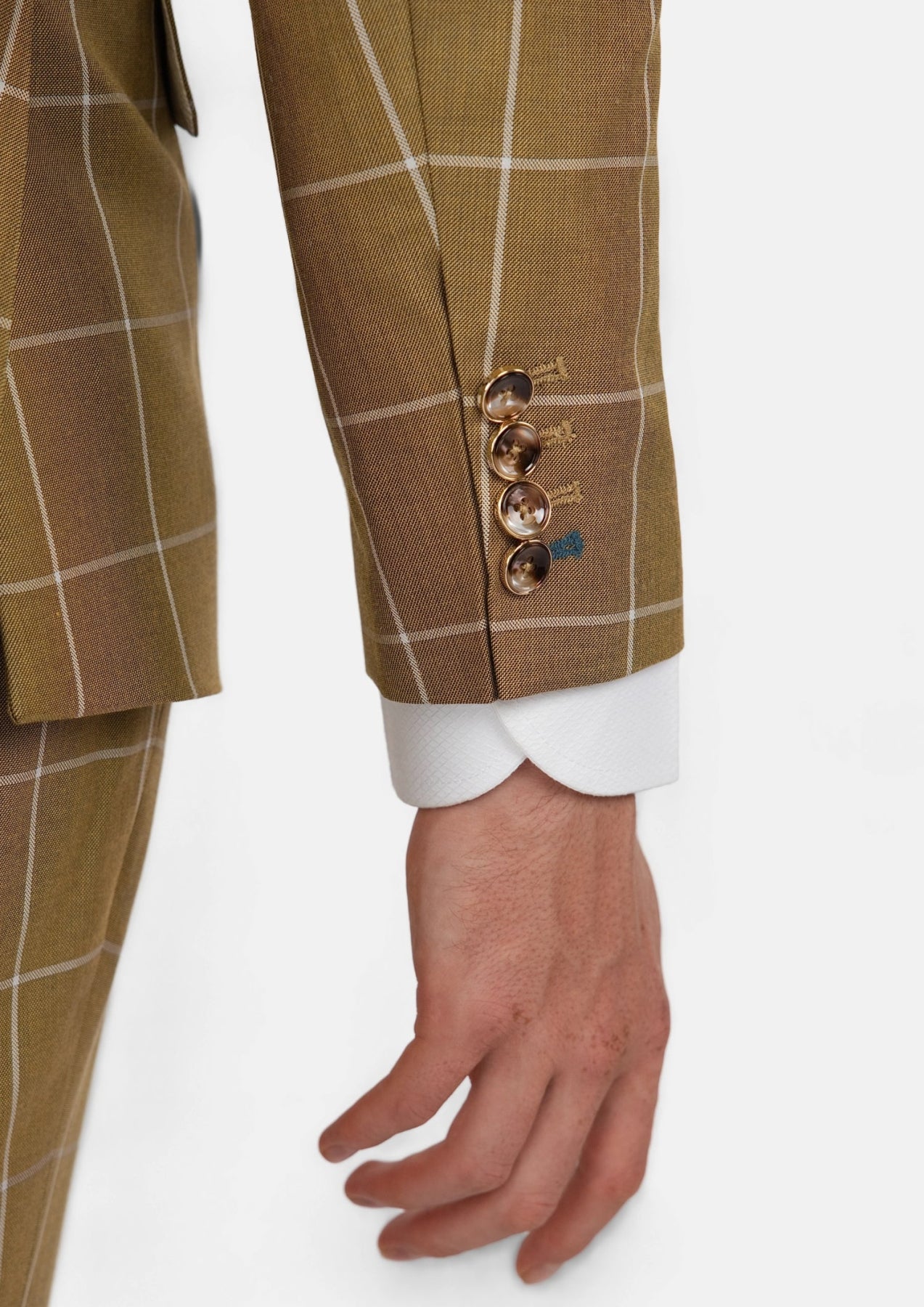 Bowery Gold Windowpane Suit - SARTORO