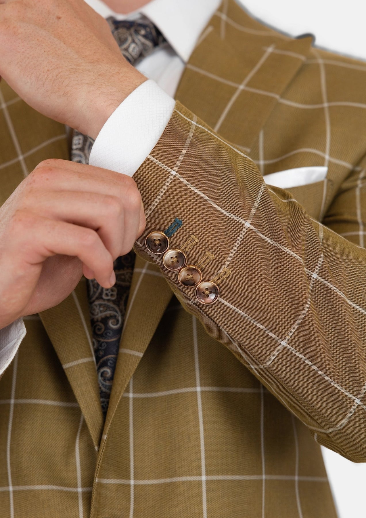 Bowery Gold Windowpane Suit - SARTORO