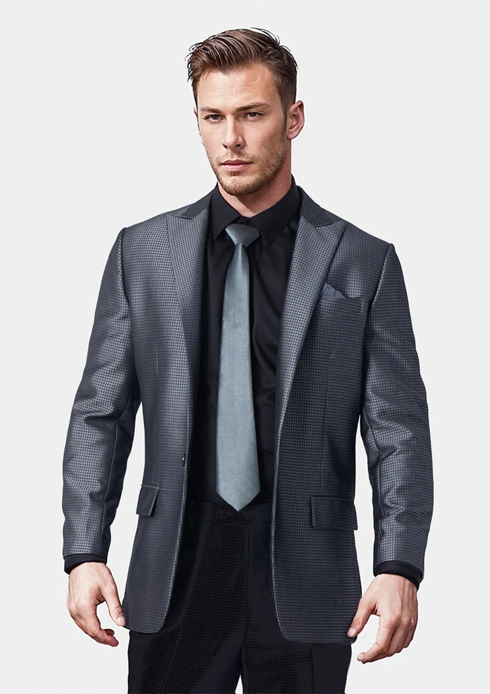 Bowery Grey Microcheck Jacket405