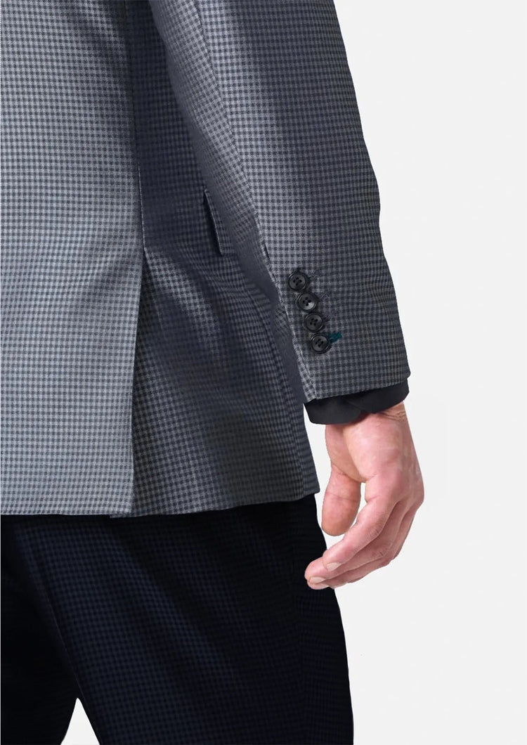 Bowery Grey Microcheck Jacket - SARTORO693