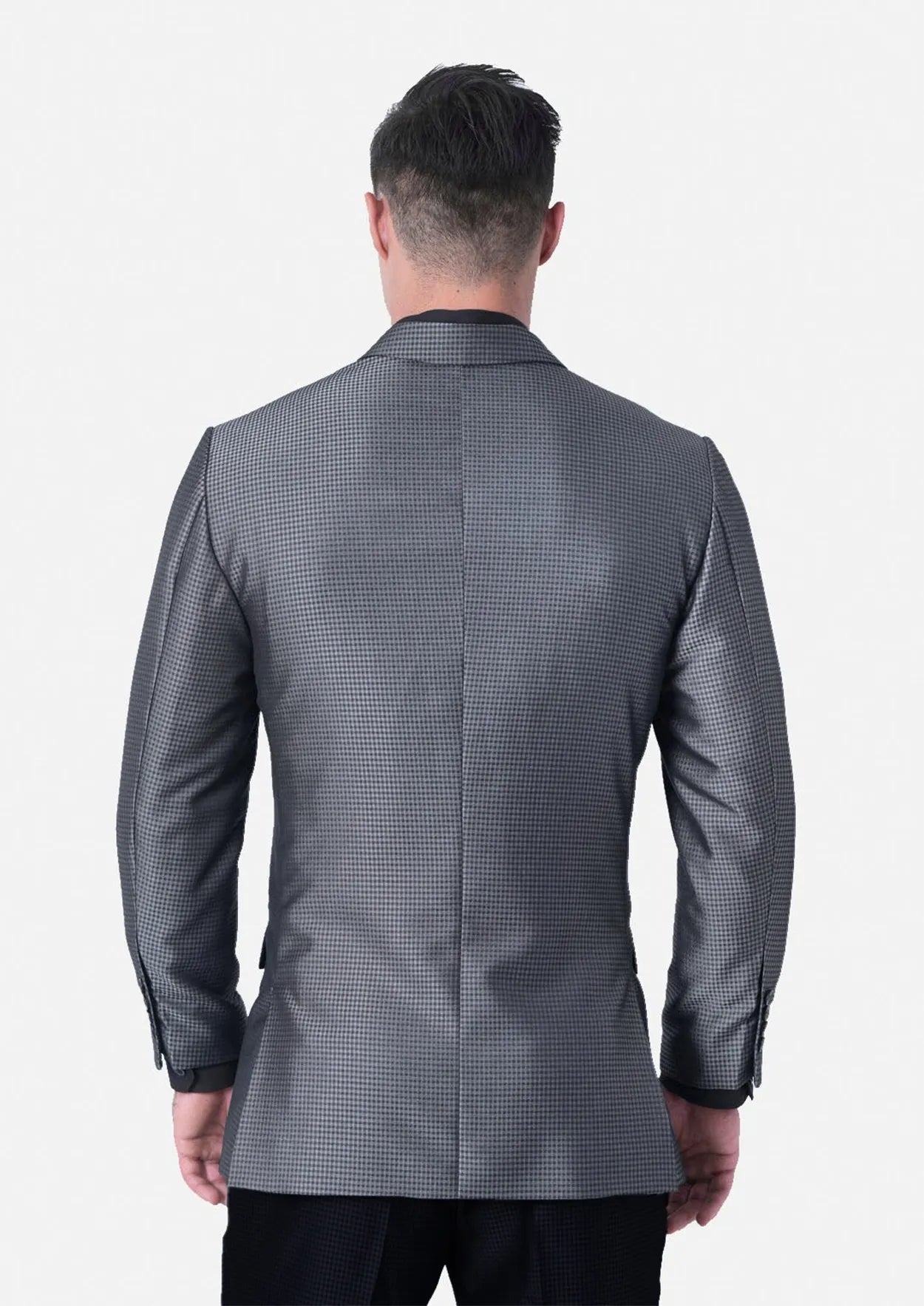 Bowery Grey Microcheck Jacket - SARTORO