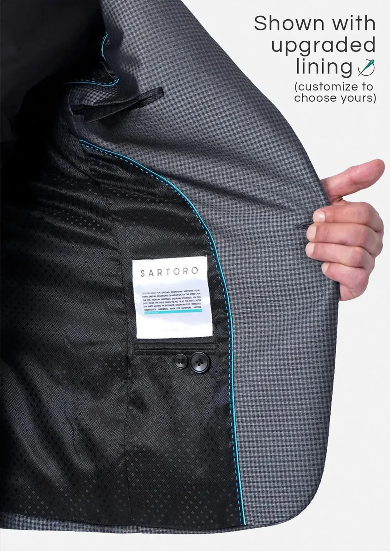 Bowery Grey Microcheck Suit - SARTORO