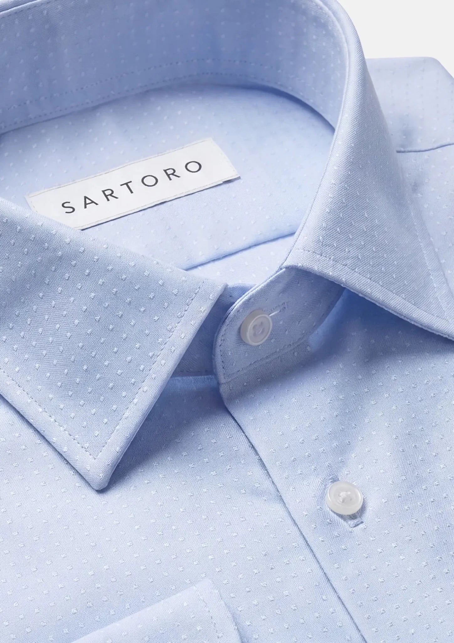 Breeze Blue Dobby Dot Shirt710
