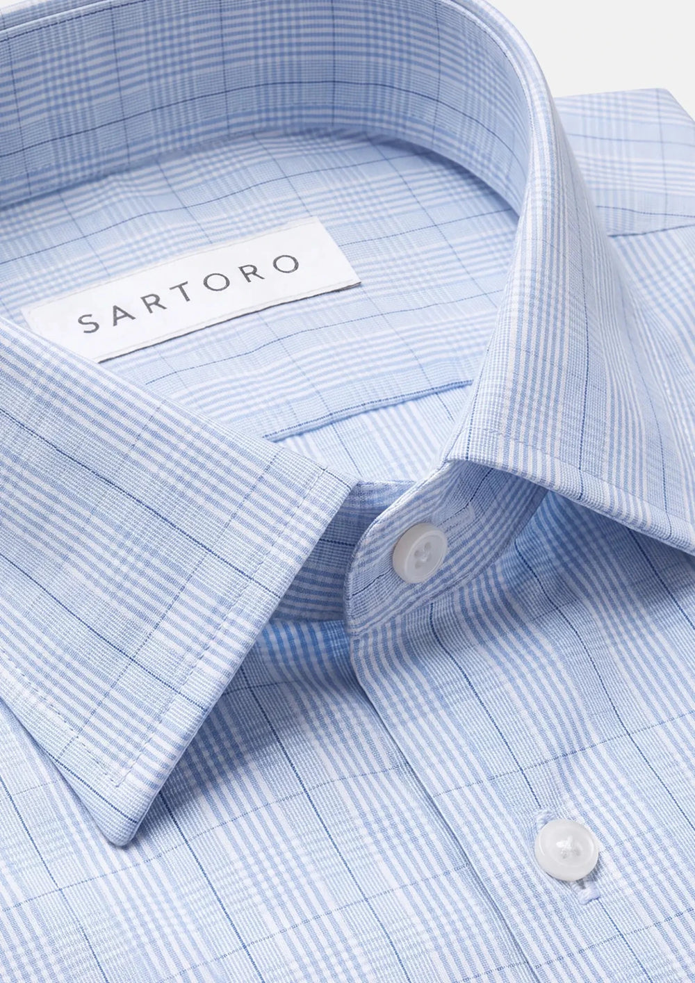 Breeze Blue Glen Check Shirt644