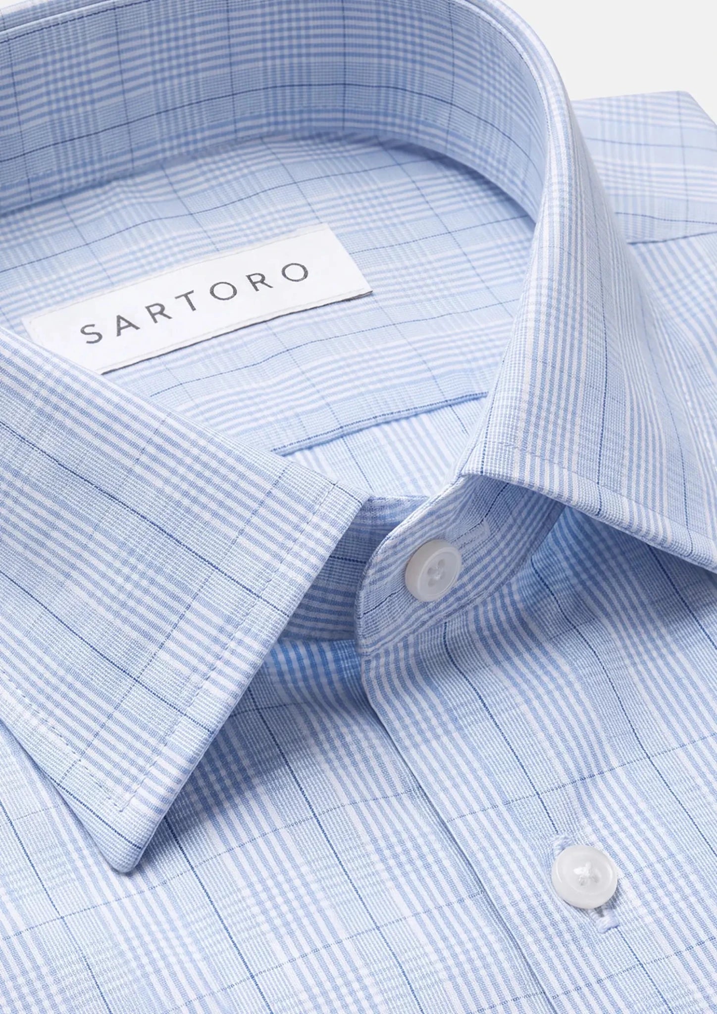 Breeze Blue Glen Check Shirt592