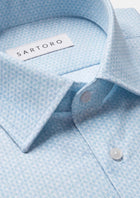 Breeze Blue Petal Shirt - SARTORO864