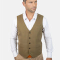 British Khaki Cotton Vest - SARTORO