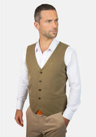British Khaki Cotton Vest - SARTORO572