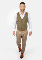 British Khaki Cotton Vest - SARTORO855