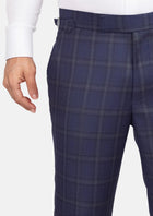 British Navy Checked Pants - SARTORO312
