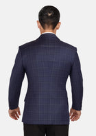 British Navy Checked Rockafeller Jacket - SARTORO849