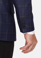 British Navy Checked Rockafeller Jacket - SARTORO420