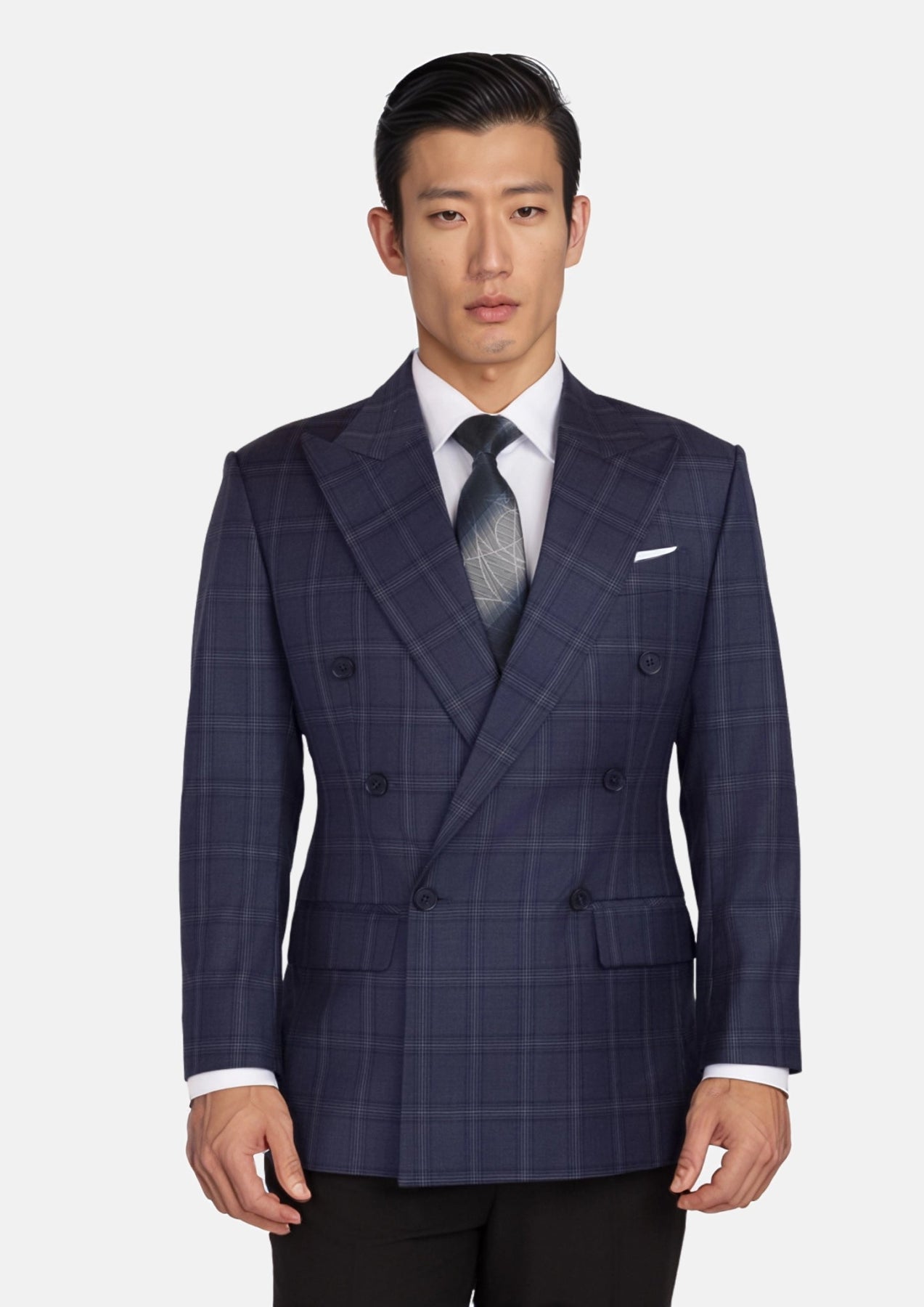 British Navy Checked Rockafeller Jacket - SARTORO