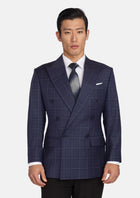 British Navy Checked Rockafeller Jacket - SARTORO458