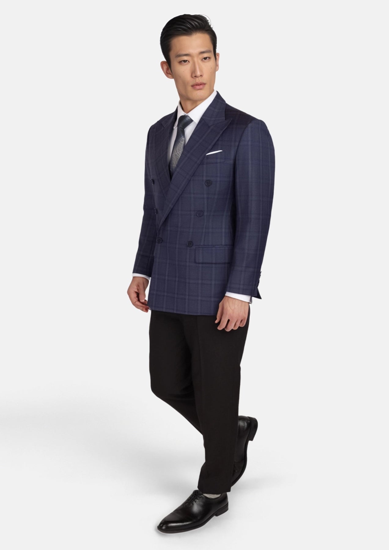 British Navy Checked Rockafeller Jacket - SARTORO