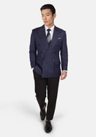 British Navy Checked Rockafeller Jacket - SARTORO158