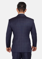 British Navy Checked Rockafeller Suit - SARTORO197