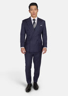 British Navy Checked Rockafeller Suit - SARTORO364