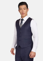 British Navy Checked Vest - SARTORO111