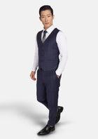 British Navy Checked Vest - SARTORO834