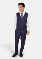 British Navy Checked Vest - SARTORO279