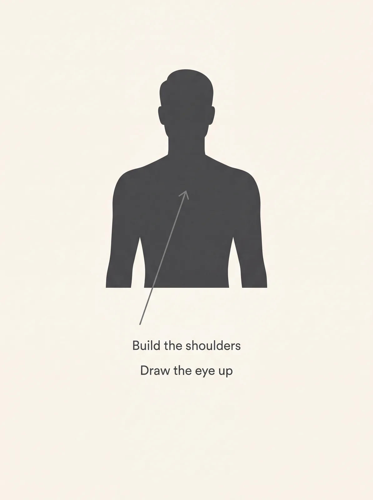 Building the shoulders and drawing the eye up on a triangle frame