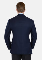 Broadway Navy Microcheck Jacket - SARTORO569