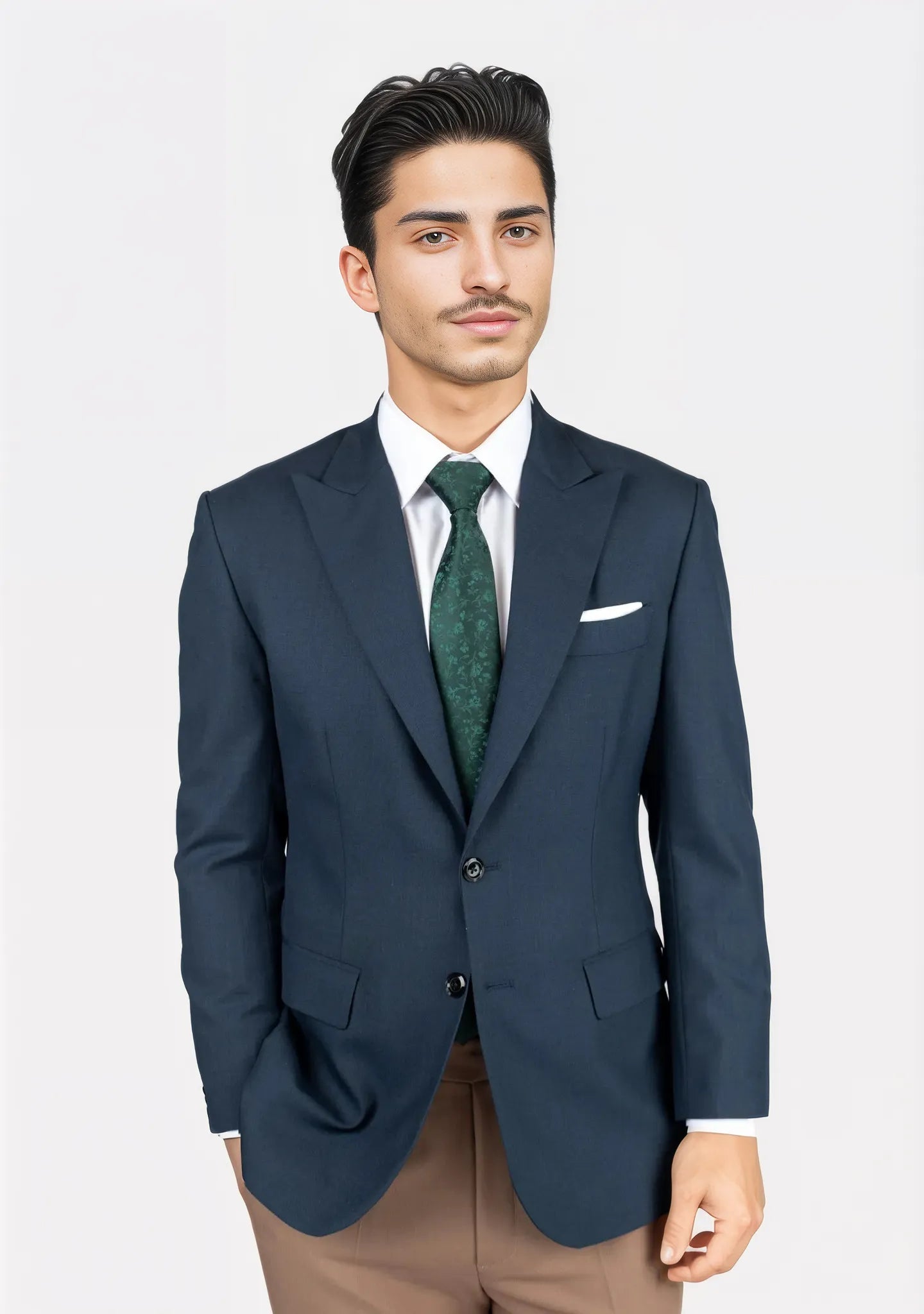 Bryant Aegean Blue Sharkskin Jacket - SARTORO