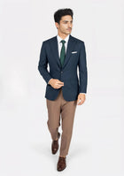 Bryant Aegean Blue Sharkskin Jacket - SARTORO460