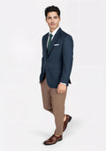 Bryant Aegean Blue Sharkskin Jacket - SARTORO