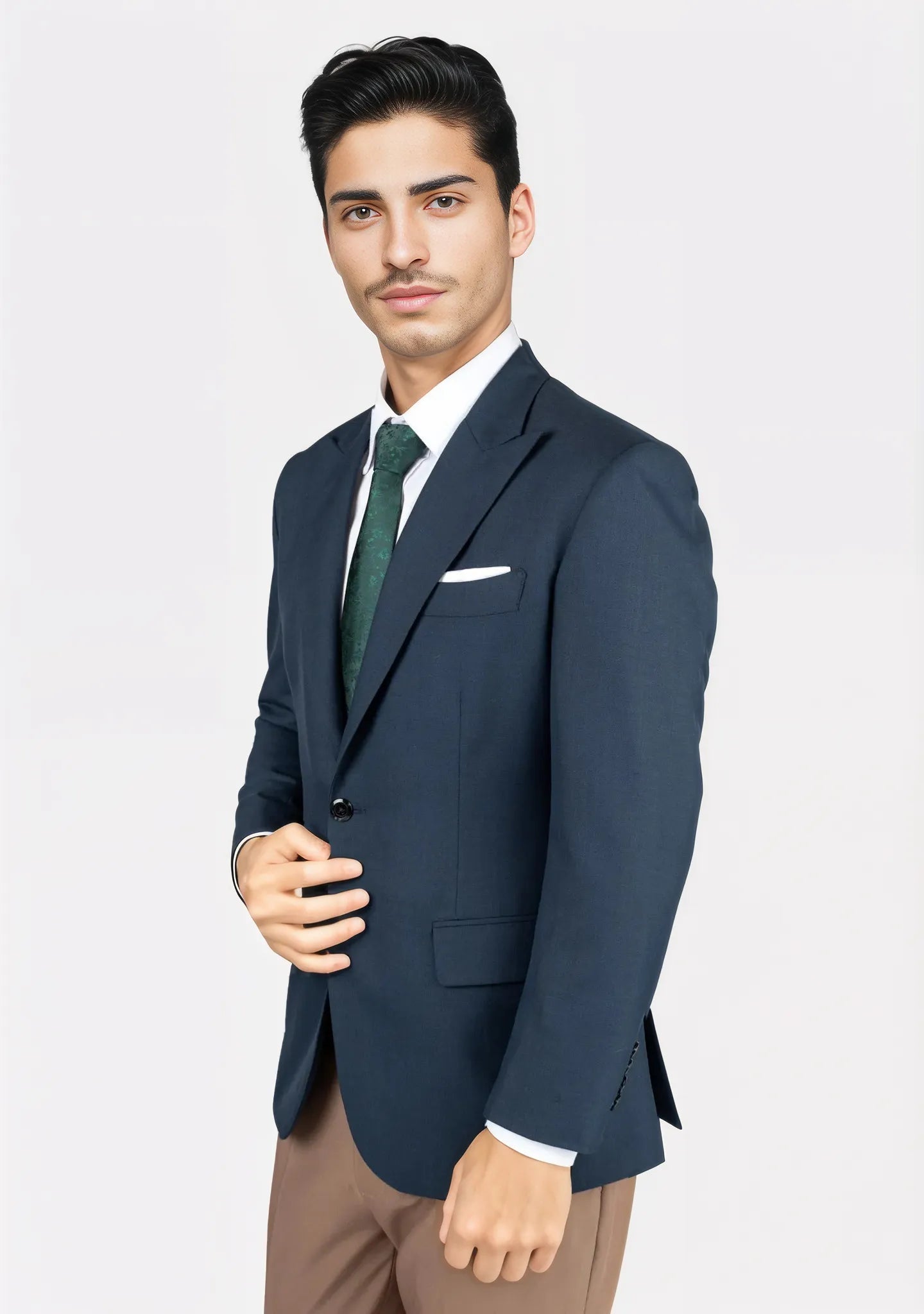 Bryant Aegean Blue Sharkskin Jacket - SARTORO