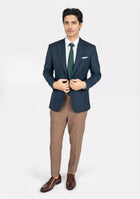 Bryant Aegean Blue Sharkskin Jacket - SARTORO612