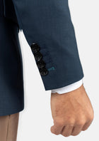 Bryant Aegean Blue Sharkskin Jacket - SARTORO356