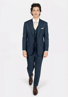Bryant Aegean Sharkskin Blue Suit - SARTORO913
