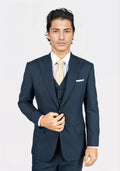 Bryant Aegean Sharkskin Blue Suit - SARTORO