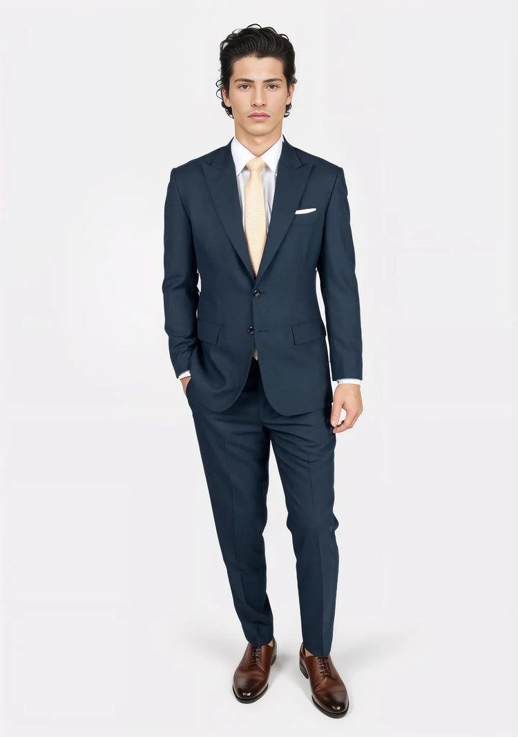 Bryant Aegean Sharkskin Blue Suit - SARTORO37