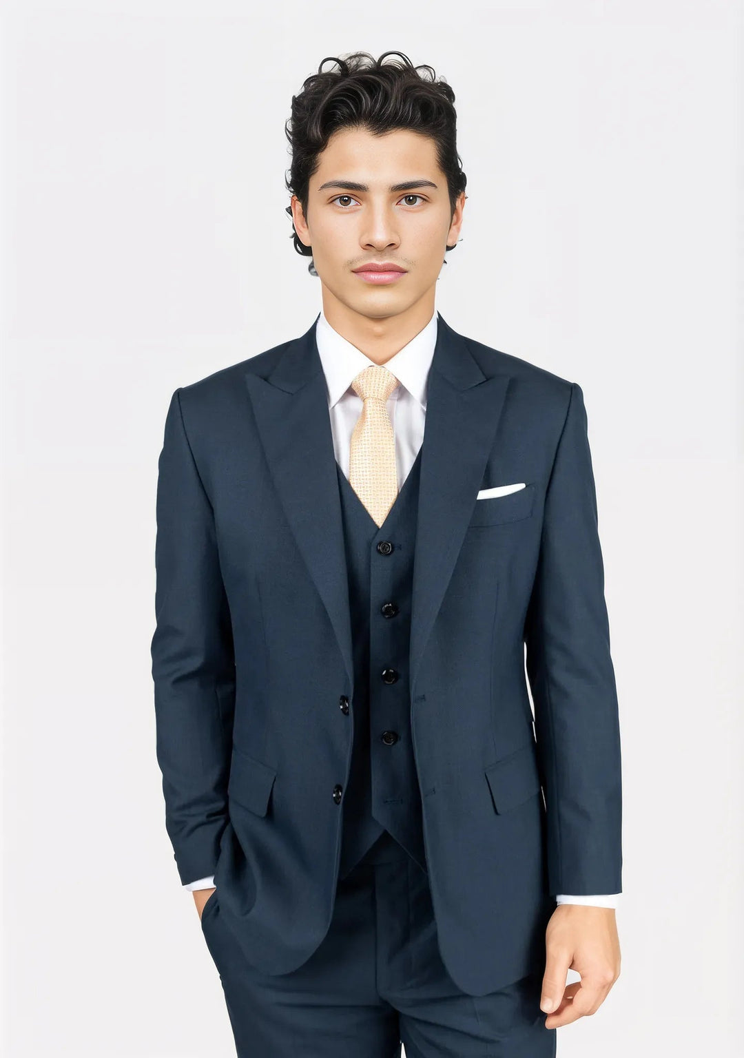 Bryant Aegean Sharkskin Blue Suit - SARTORO