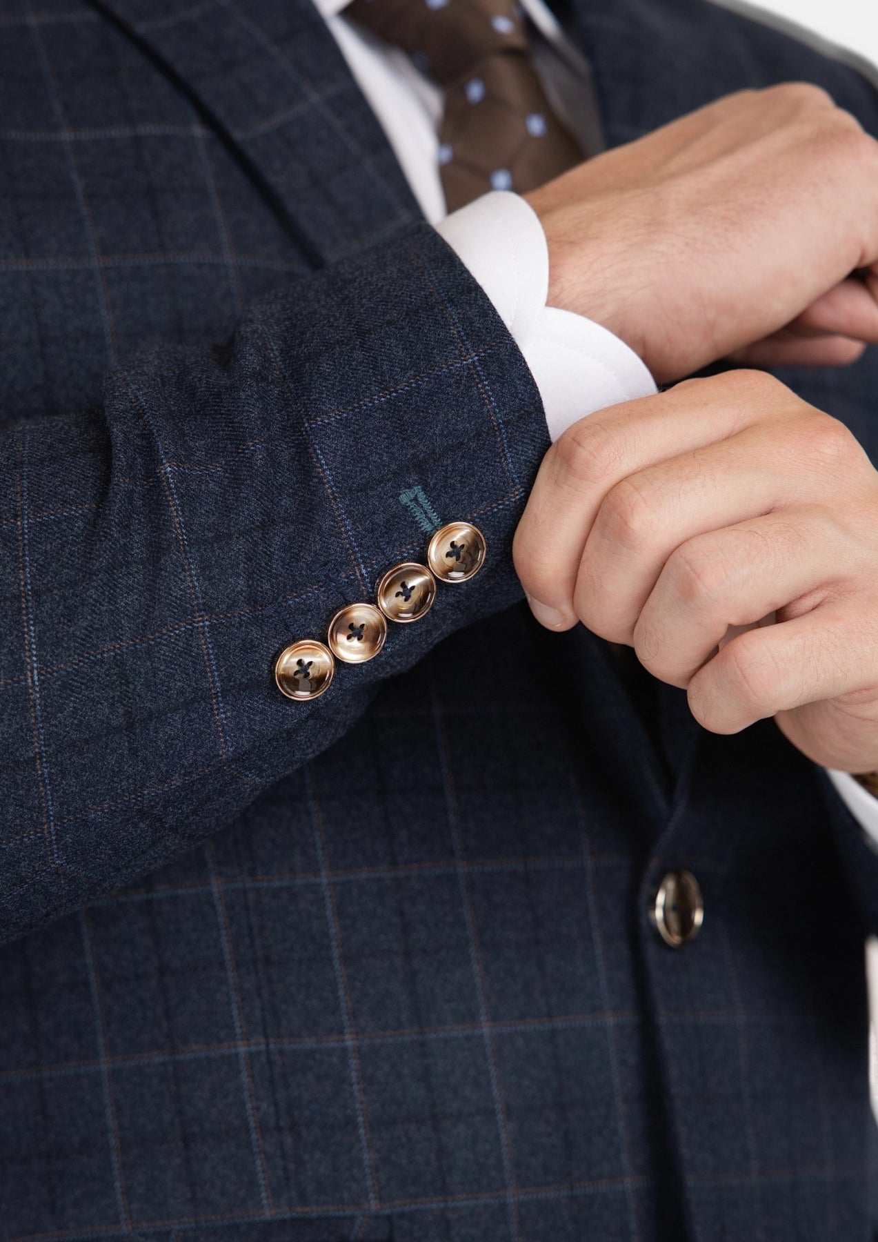 Bryant Charcoal Blue Check Flannel Jacket - SARTORO