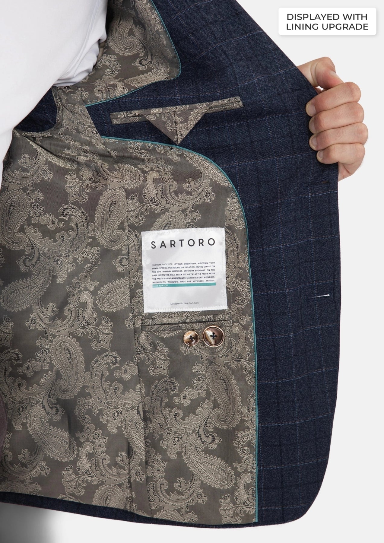 Bryant Charcoal Blue Check Flannel Jacket - SARTORO