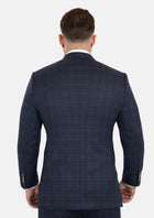 Bryant Charcoal Blue Check Flannel Suit - SARTORO665