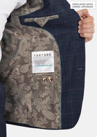 Bryant Charcoal Blue Check Flannel Suit - SARTORO277