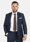 Bryant Charcoal Blue Check Flannel Suit