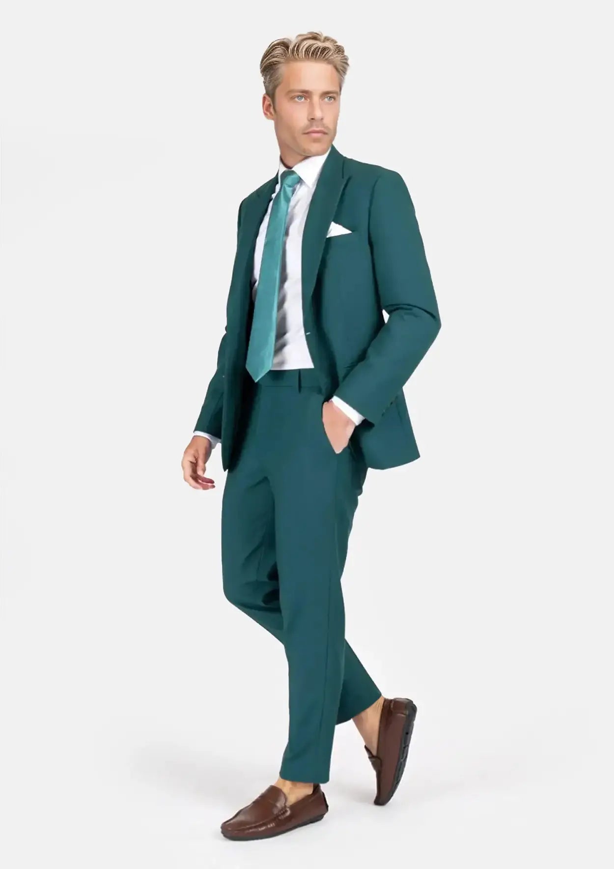 Bryant Diamantia Teal Stretch Suit - SARTORO