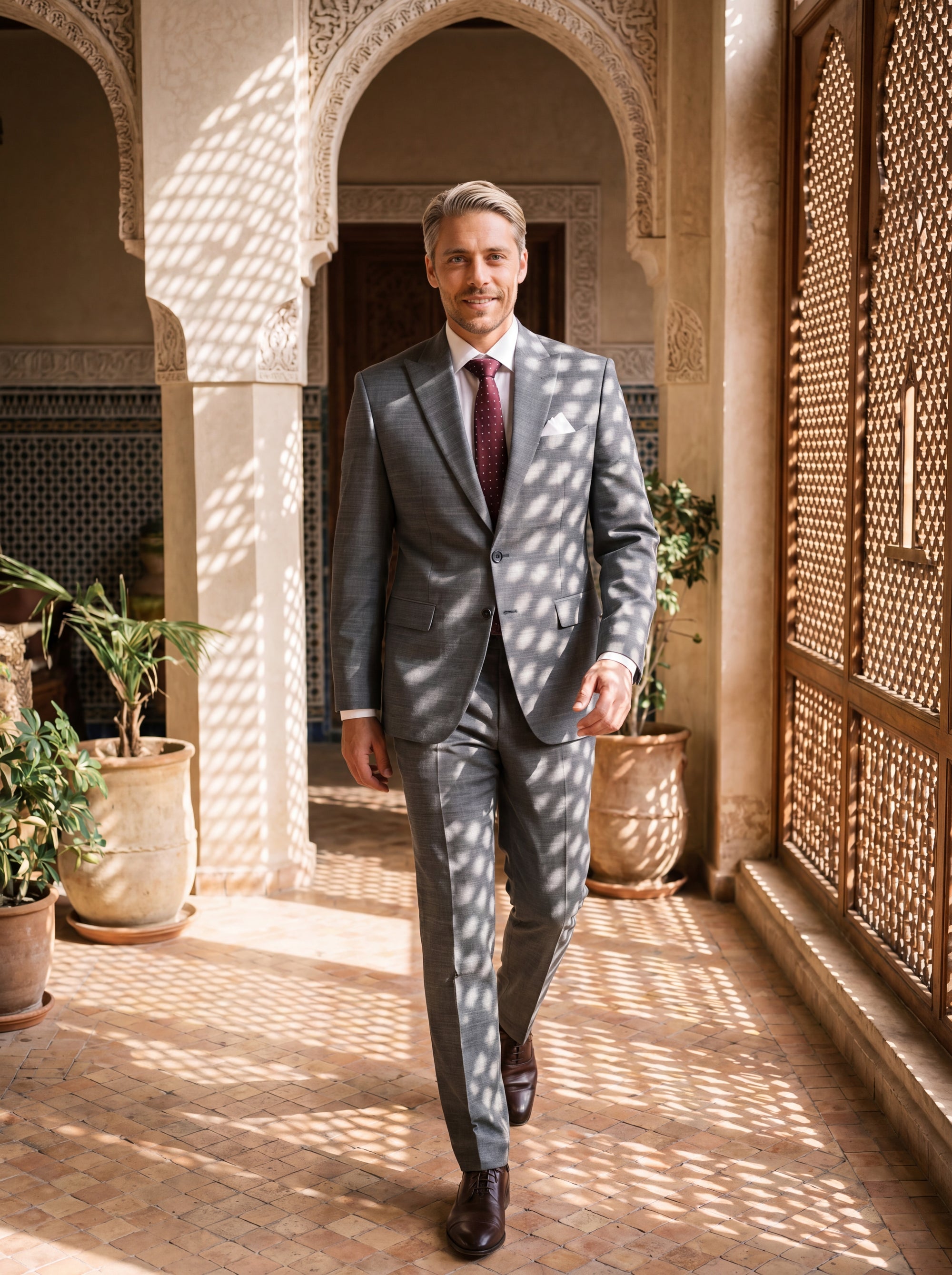 bryant-granite-grey-birdseye-suit-marrakech-courtyard981