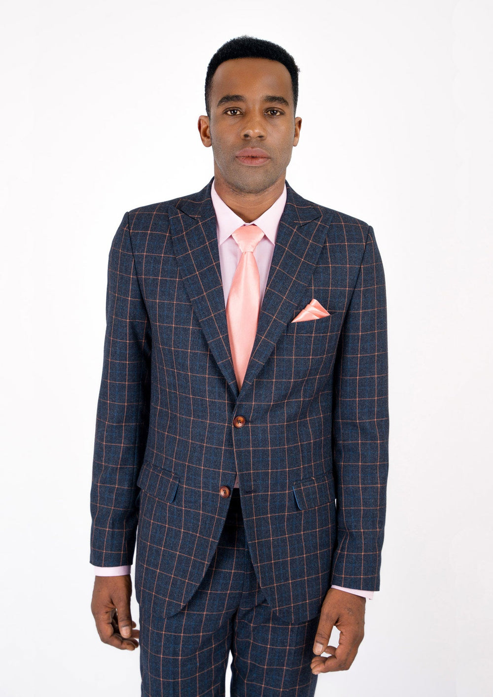 Spruce Blue Flannel Windowpane Suit606