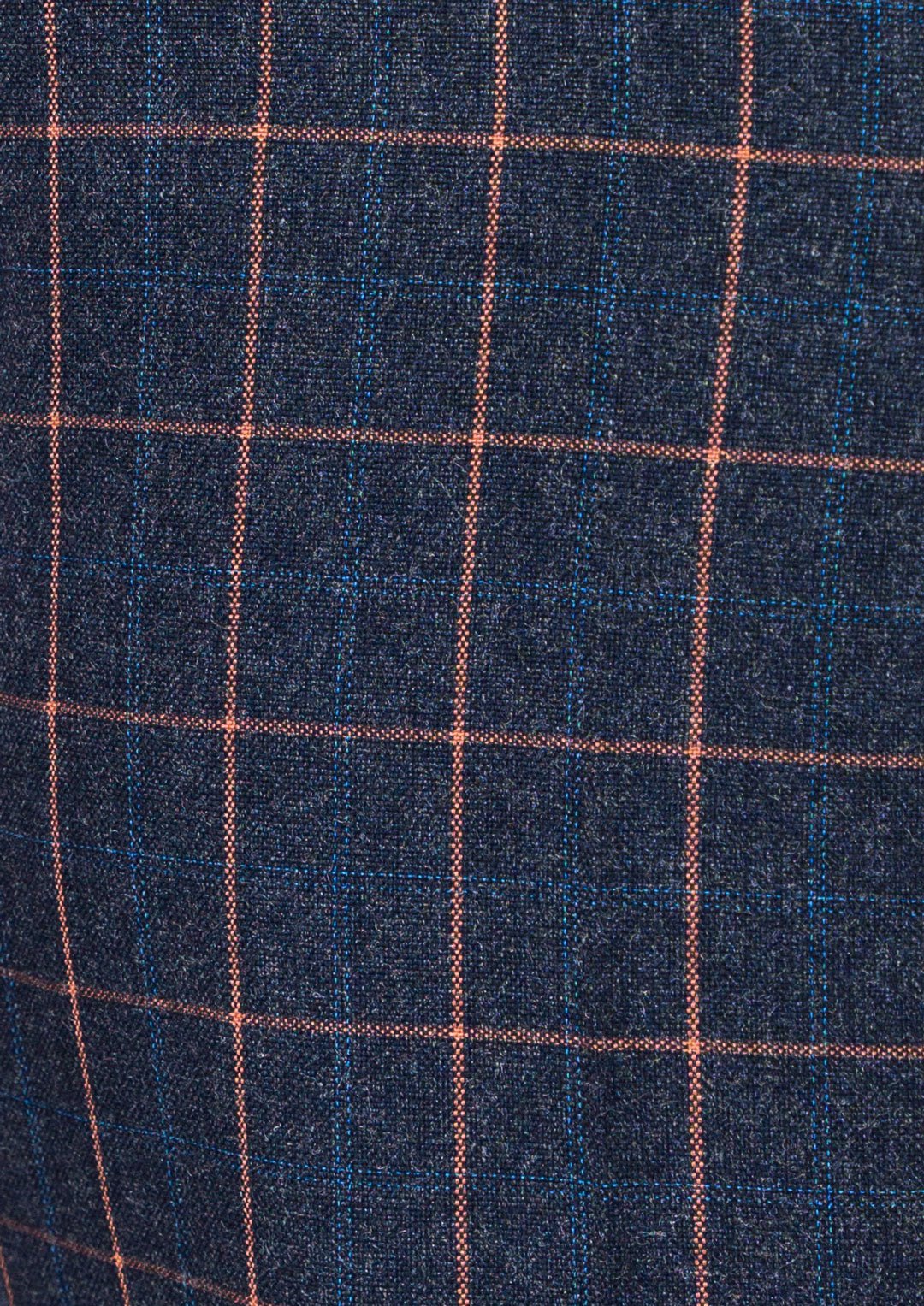 Bryant Spruce Blue Flannel Windowpane Suit - SARTORO