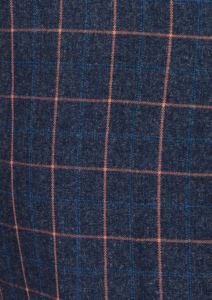 Bryant Spruce Blue Flannel Windowpane Suit - SARTORO