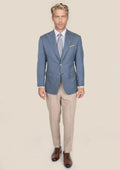 Bryant Vista Blue Sharkskin Jacket - SARTORO